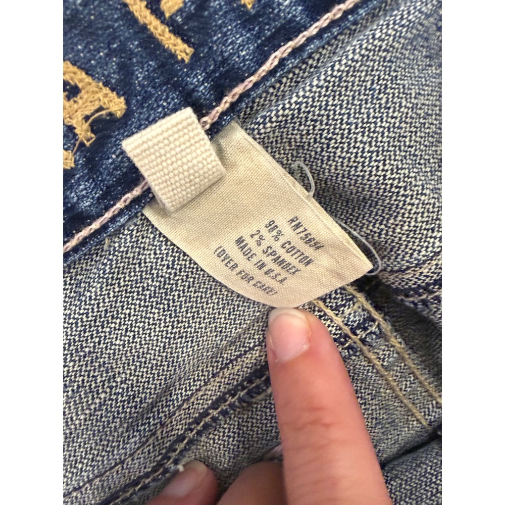Vintage Ezra Fitch Denim Mini Skirt Y2K Medium Wash Blue Size 27 USA Made - Picture 6 of 6